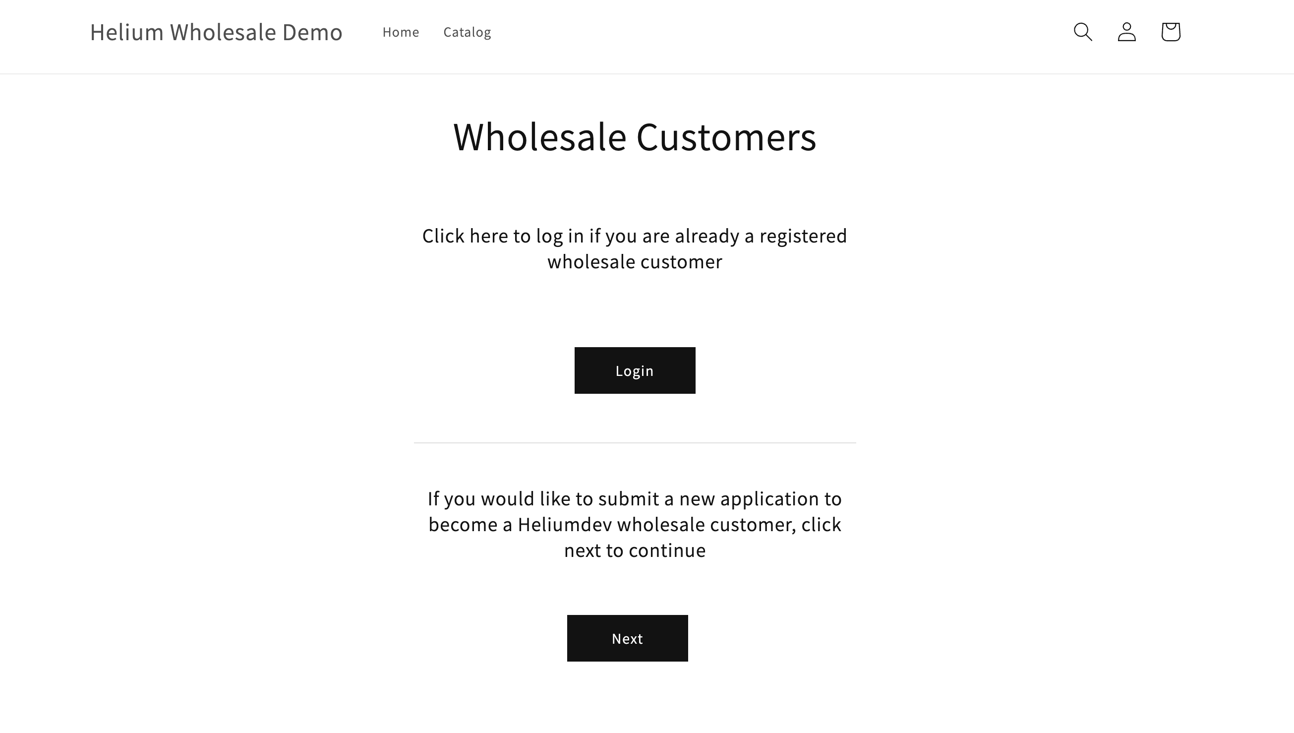 Shopify demo store with gated access