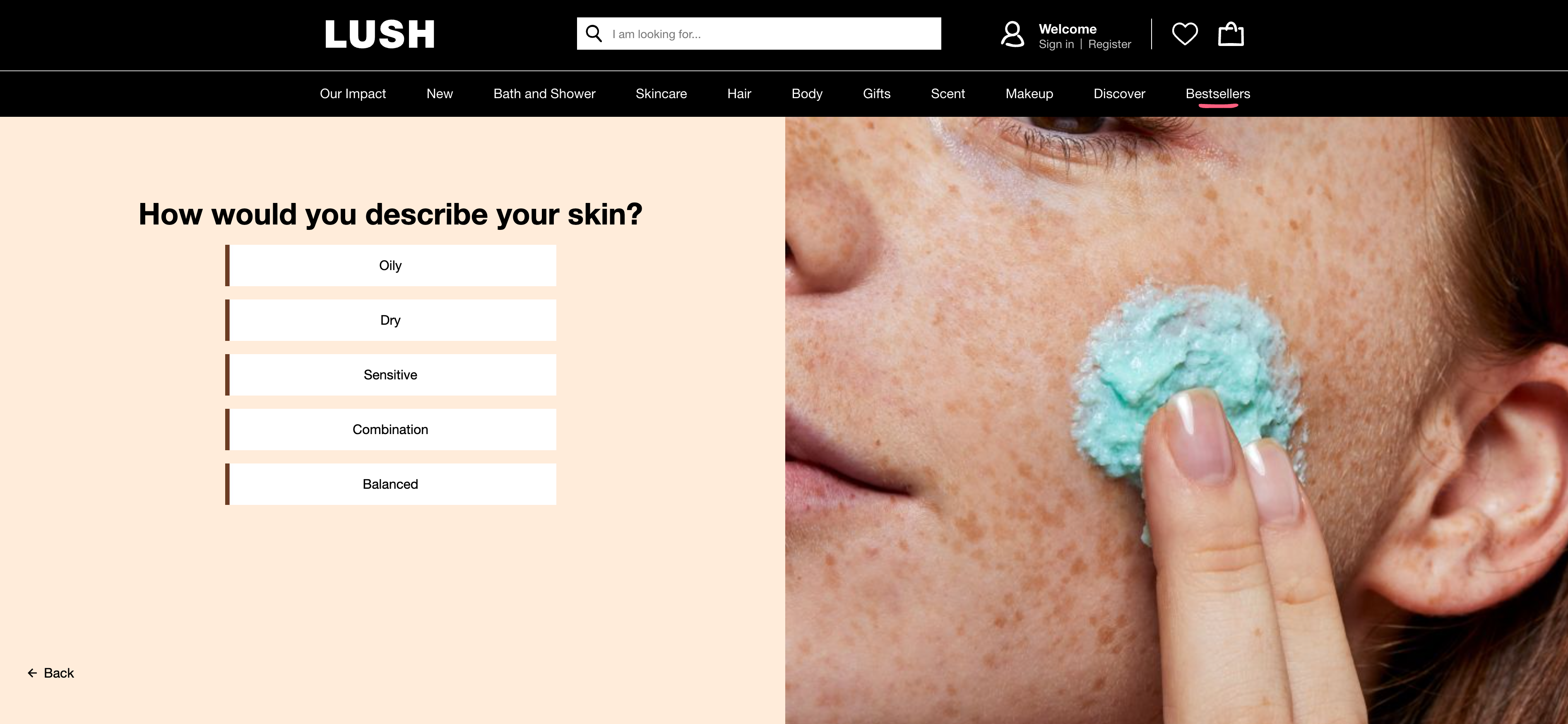 Lush skincare quiz